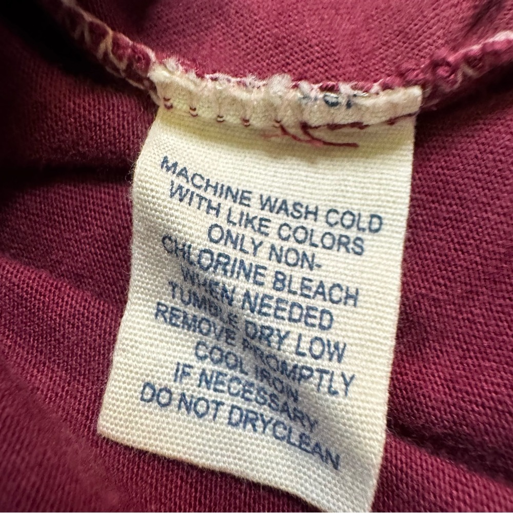 American Eagle Maroon Tank Top Size Medium Built In Shelf Bra Ruffled Neckline - Picture 6 of 11